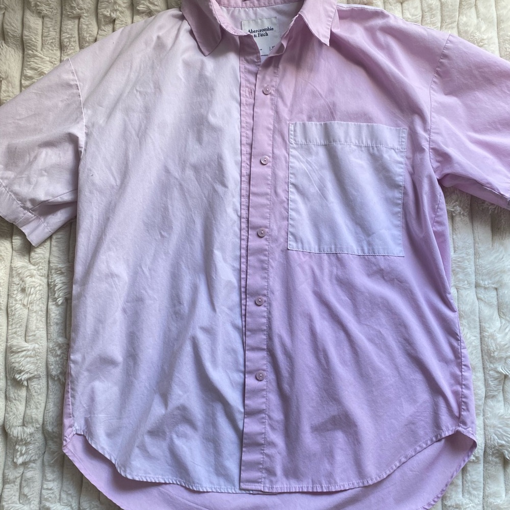 Abercrombie & Fitch Pink Lightweight Casual Oversized Shirt